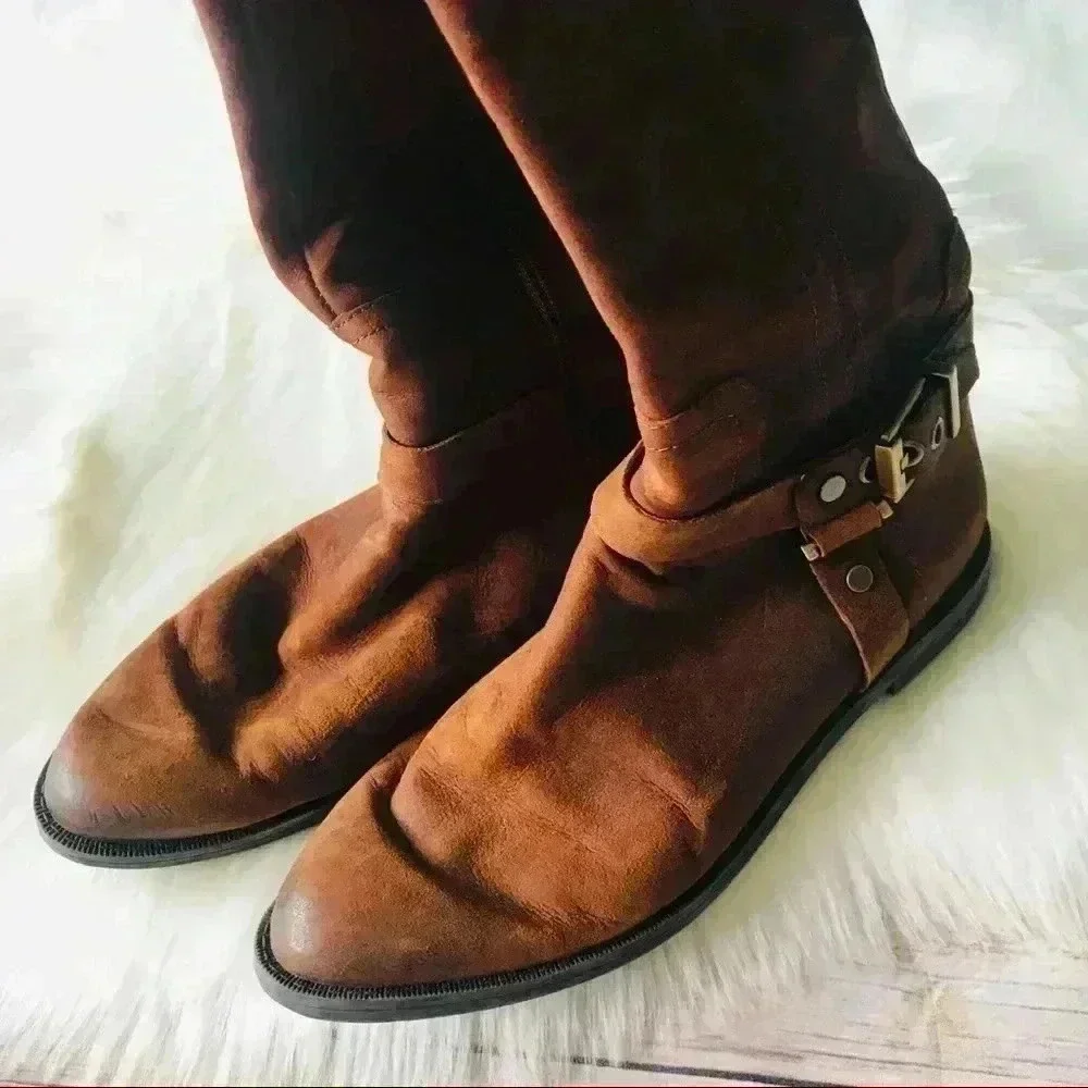 Franco Sarto Leather Riding Boots Shoes Sz 9